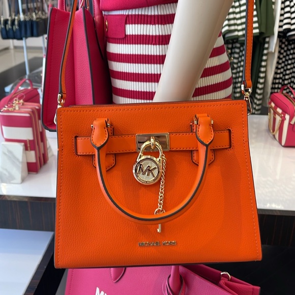 Michael Kors Hamilton Small Satchel Shoulder Crossbody Bag 
Poppy COLOR 
NWT - Picture 1 of 16